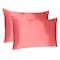 Homeroots 20 x 26 in. Coral Dreamy Silky Satin Standard Size Pillowcases 387863 - alternate 2